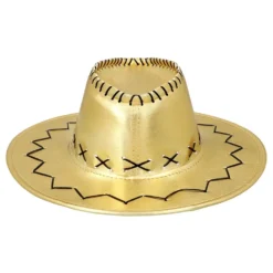 Cowboyhat Guld med Sømme