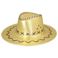 Cowboyhat Guld med Sømme