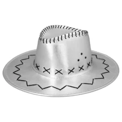 Cowboyhat Silver med Sømme