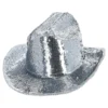 Cowboyhat Sølv med Pailletter