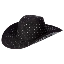 Cowboyhat Sort med Sten