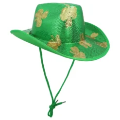 Cowboyhat St Patricks Day Pailletter