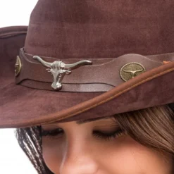 Cowboyhat Suede Brun