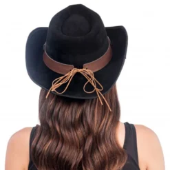 Cowboyhat Suede Sort