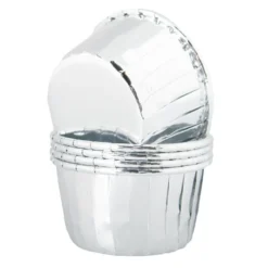 Cupcake Wrapper Sølv Metallic