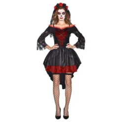 Day of the Dead Kort Kjole Kostume
