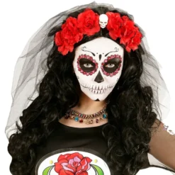 Day of the Dead Pandebånd med Roser