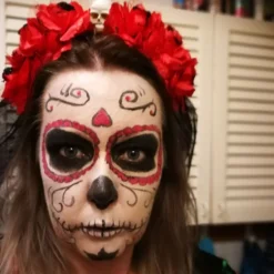Day of the Dead Pandebånd med Roser