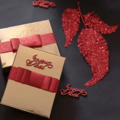 Dekorationsbånd Rød Glitter