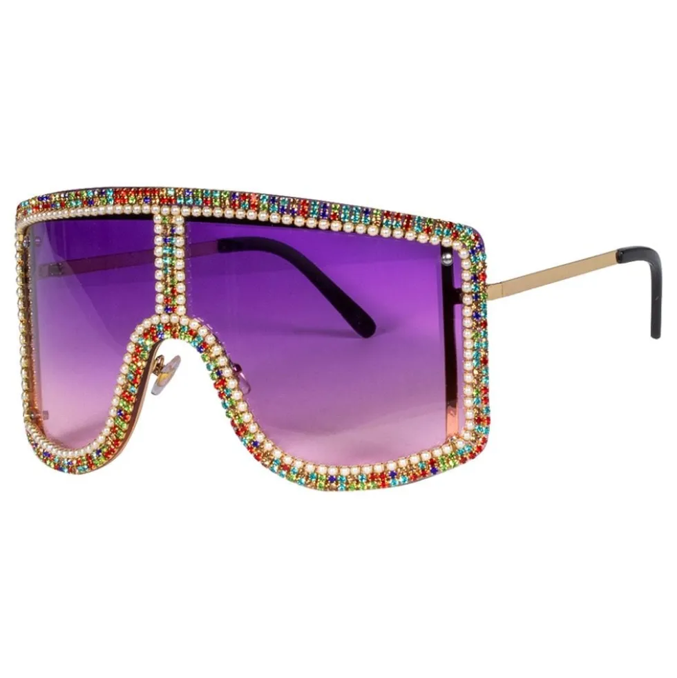 Diva Briller med Strass Lilla/Multi