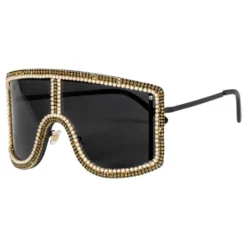 Diva Briller med Strass Sort/Guld