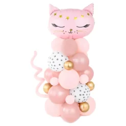 DIY Ballonfigur Kat Lyserød