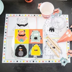 Dækkeservietter Mal Selv Monster Bash