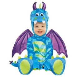 Drage Blå Babykostume
