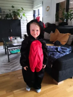 Drage Sort Børnekostume