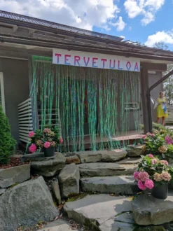 Dørdraperi Regnbuefarvet
