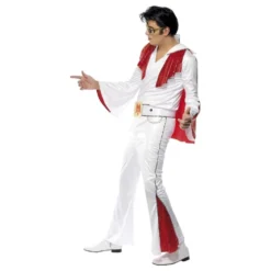 Elvis Hvid/Rød Kostume