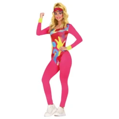 80'er Aerobic Lyserød Kostume