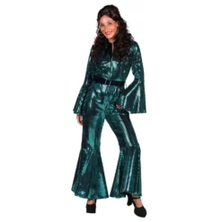 70'er Disco Jumpsuit Turkis Kostume Deluxe