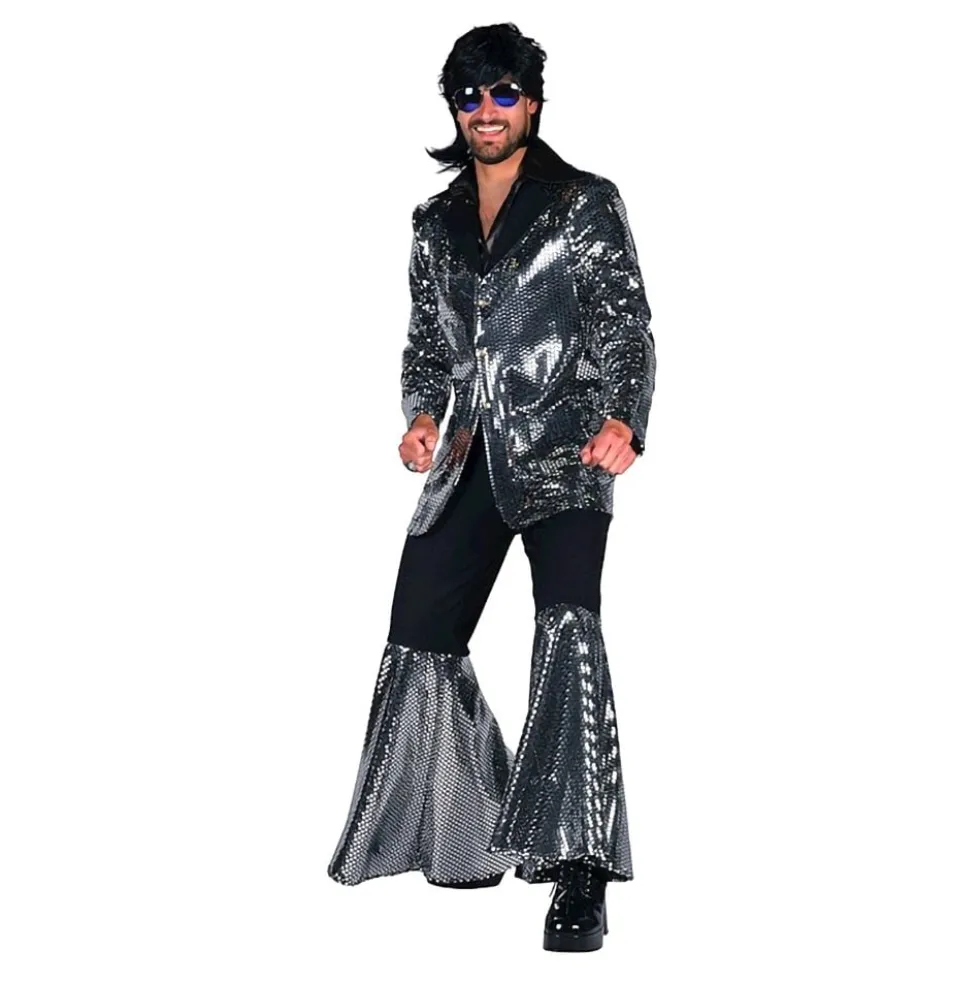 70'er Disco Kostume Sølv Kostume Deluxe