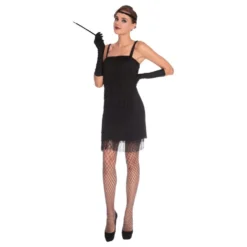 20'er Flapperkjole Sort Kostume