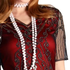 20'er Gatsby Rød Kjole Kostume Deluxe