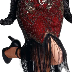 20'er Gatsby Rød Kjole Kostume Deluxe