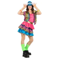 80'er Neon Leopard Dame Kostume