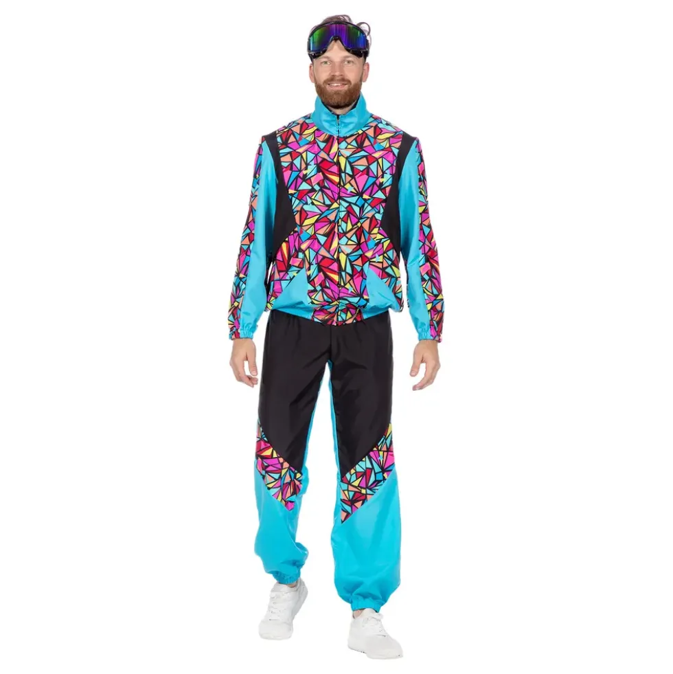 80'er Neon Skidragt Herre Kostume