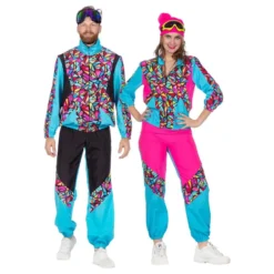 80'er Neon Skidragt Herre Kostume