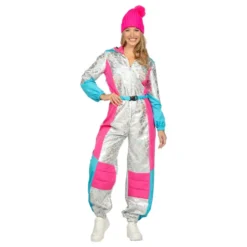 80'er Skioverall Sølv Kostume