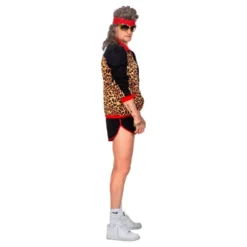 80'er Træningssæt Leopard Herrekostume