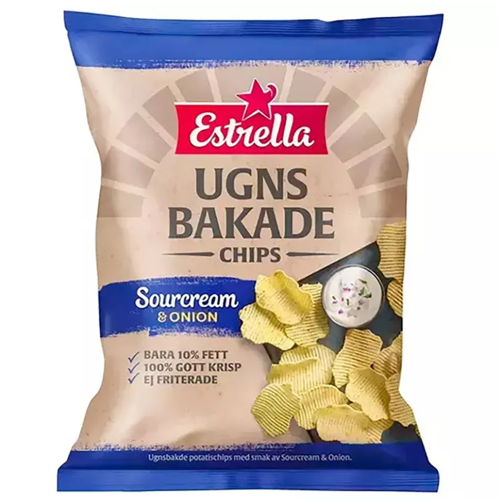 Estrella Sourcream & Onion Ovnbagte Chips
