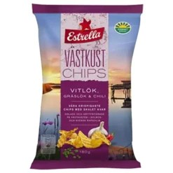 Estrella Västkustchips Hvidløg, Purløg & Chili