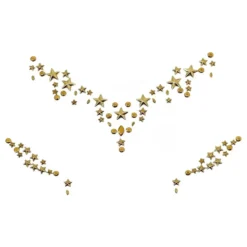 Face Jewels med Guldstjerner