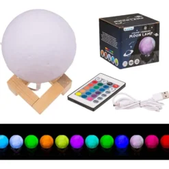 Farveskiftende LED-Lampe Måne