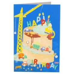 Fødselsdagskort Construction Cake