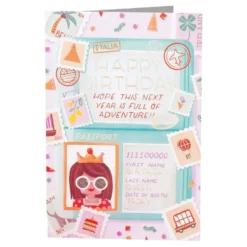 Fødselsdagskort Passport Birthday
