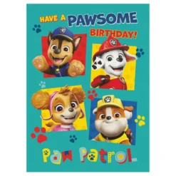 Fødselsdagskort Paw Patrol Grøn