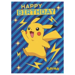 Fødselsdagskort Pokémon Pikachu