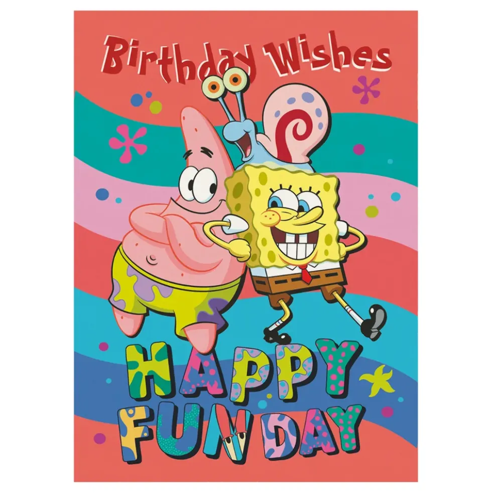 Fødselsdagskort SvampeBob Firkant