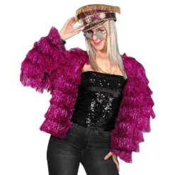 Festivaljakke Tinsel Lyserød