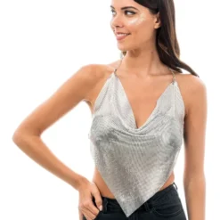 Festivaltop Sølv Metallic