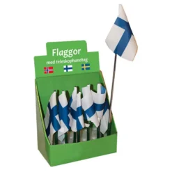 Finsk Flag med Teleskophåndtag