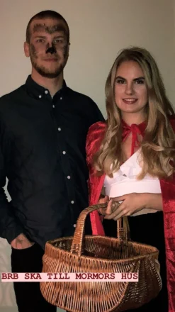 Fløjls Kappe Rød