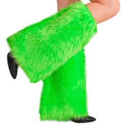 Fluffy neongrønne benvarmere