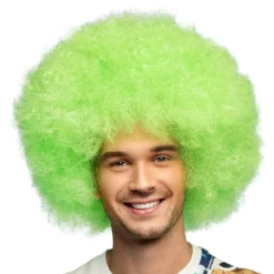 Fluffy Neongrøn Paryk