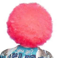 Fluffy Neonlyserød Paryk
