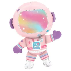 Folieballon Astronaut Lyserød