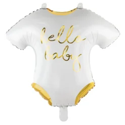 Folieballon Baby Sparkedragt Hvid/Guld